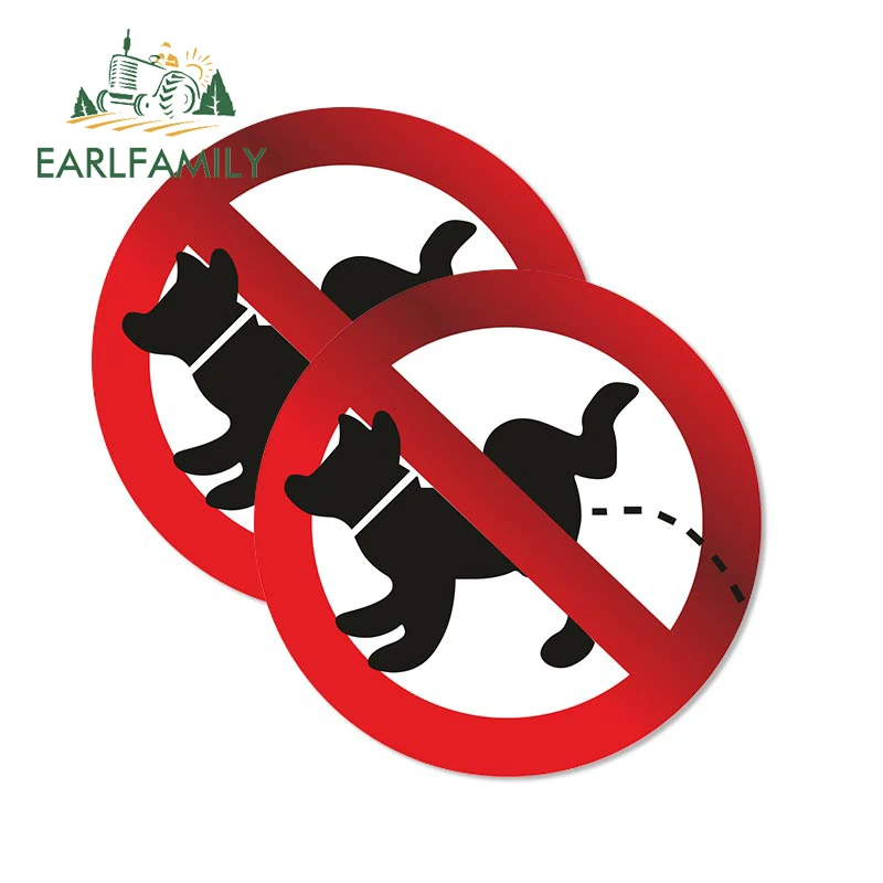 

EARLFAMILY 13 см x 12,9 см для собаки, знак без мочки, автомобильные наклейки, водонепроницаемая наклейка, индивидуальные мотоциклетные наклейки, виниловые устойчивые к царапинам