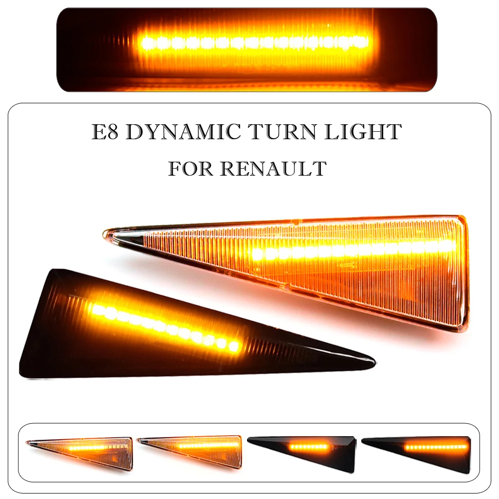 

For Renault Megane Avantime Grand Scenic Espace Led Dynamic Side Marker Turn Signal Light Sequential Blinker Light Emark