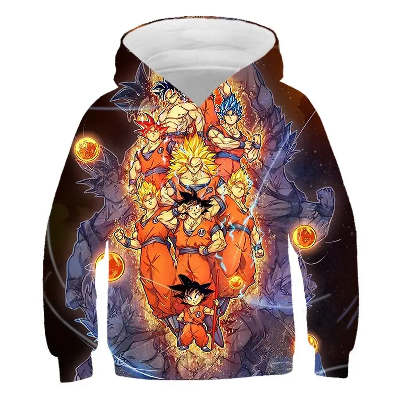 

Autumn Kids Boys Dragon-Ball Z Sweatshirt Tops Clothes 4-14 Years Kids Boys Vegeta Print Hoodies Children Clothing Girls Outfit