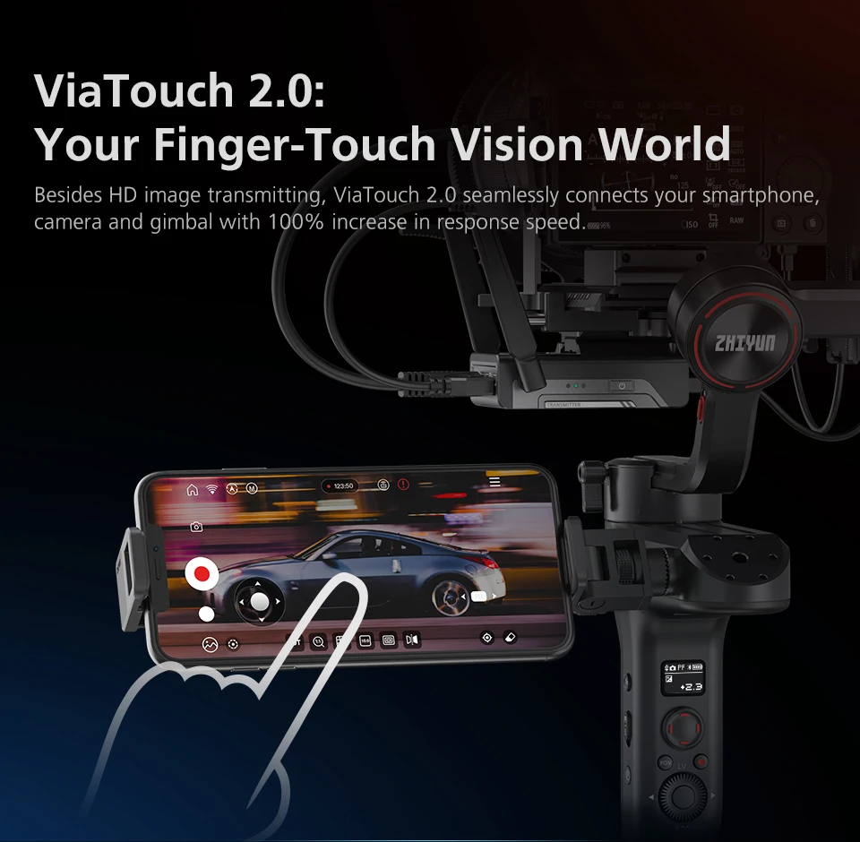 Zhiyun Weebill S 3-х осевая передача изображения ручной шарнирный стабилизатор для камеры GoPro для sony A7 Panasonic EOS R беззеркальных Камера OLED Дисплей