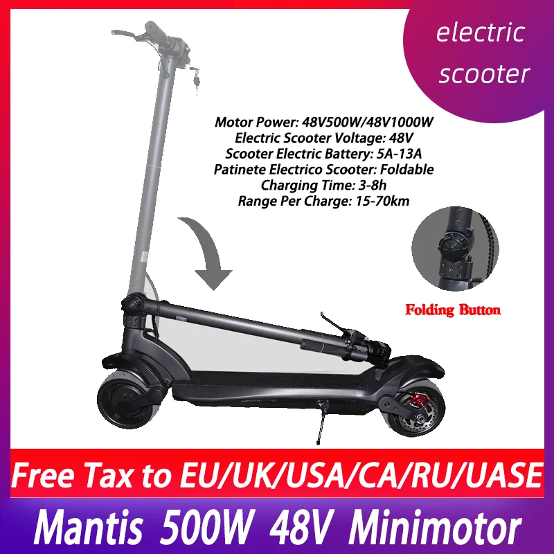 2020 новые 48V 500W 1000W WideWheel Pro Kickscooter электрический скутер 8 дюймов с толстыми