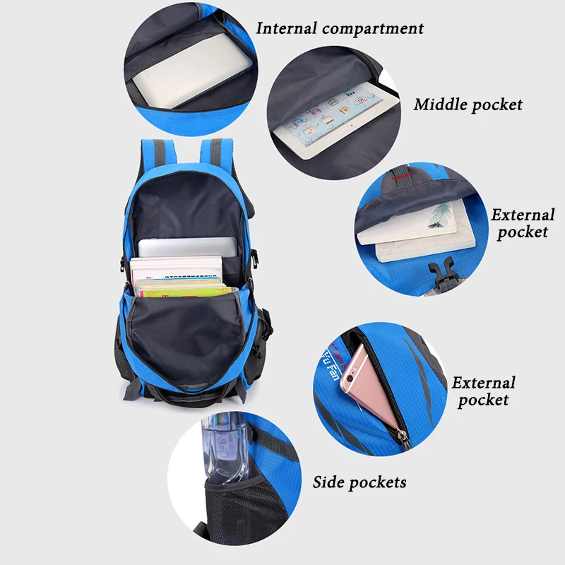 Уличная альпинистская сумка 40 л подходит для отдыха на открытом воздухе спорта