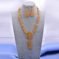 indian chokers wedding chain jewelry sets gold color earrings for women africandubaiarab party wife gifts