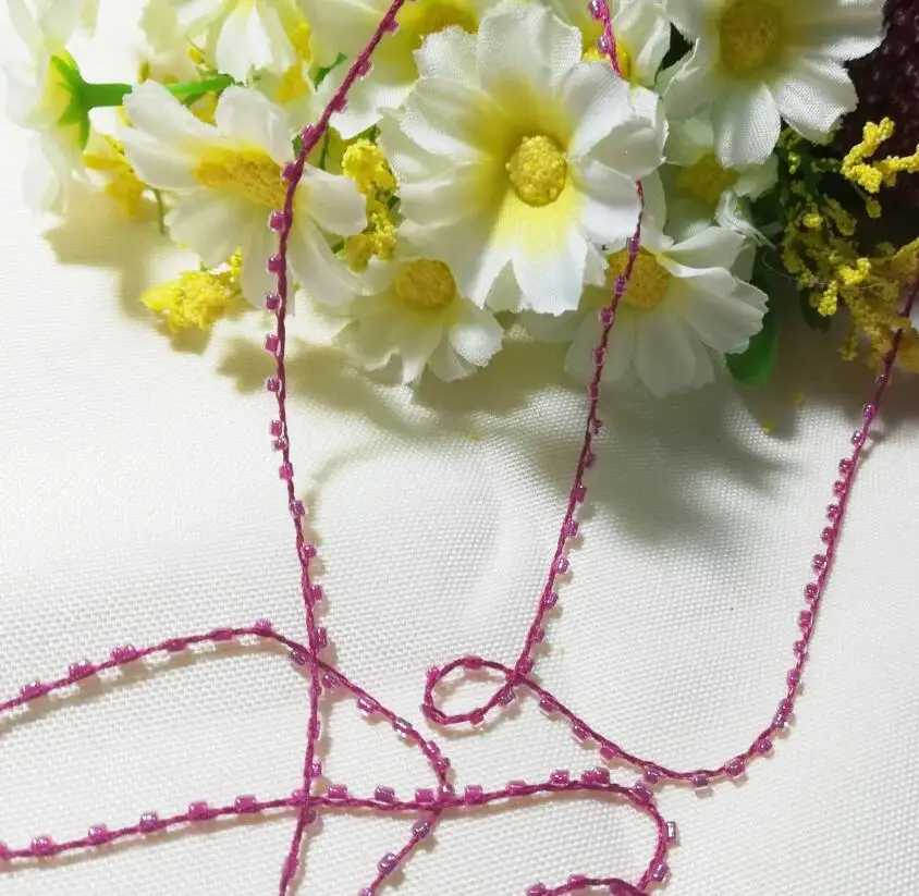 1 м Последние 3D фиолетовые кружевные хрустальные бусины Блестки из бисера ткань