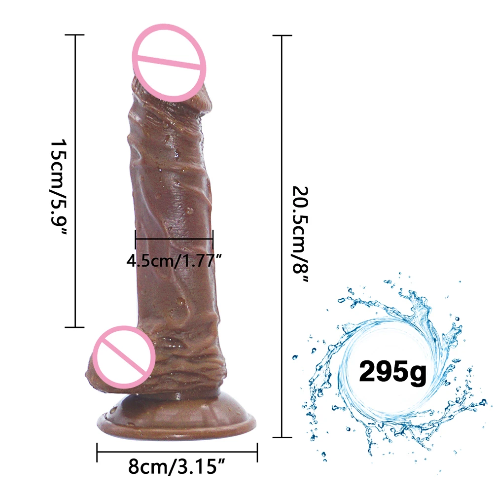 Страпон реалистичный фаллоимитатор на присоске из ПВХ без вибрации женский