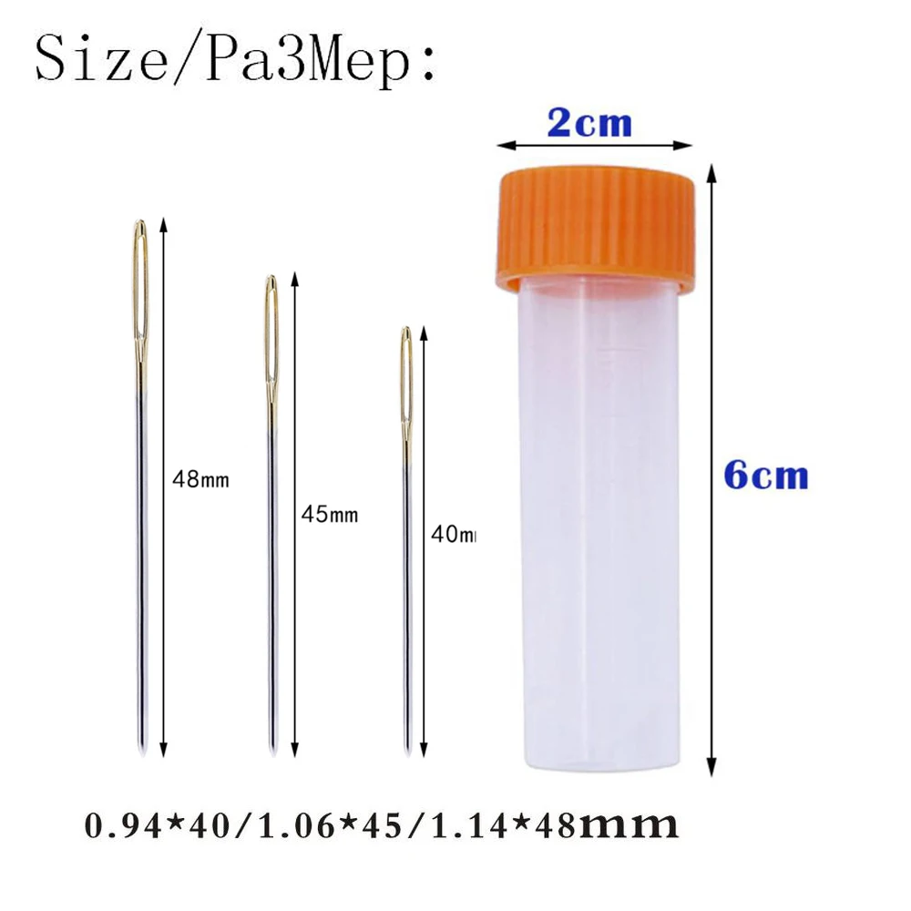 Пластиковая игла для вышивания чехол с 18 шт. крупными глазками швейные иглы