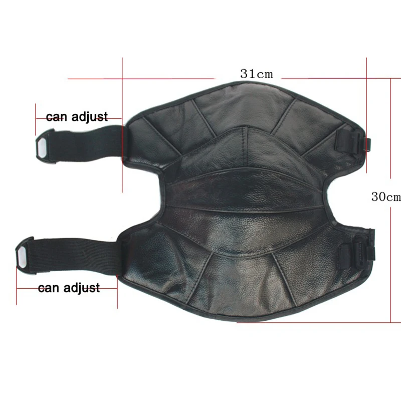 Мотоциклетные утолщенные кожаные наколенники зимние теплые ветрозащитные для