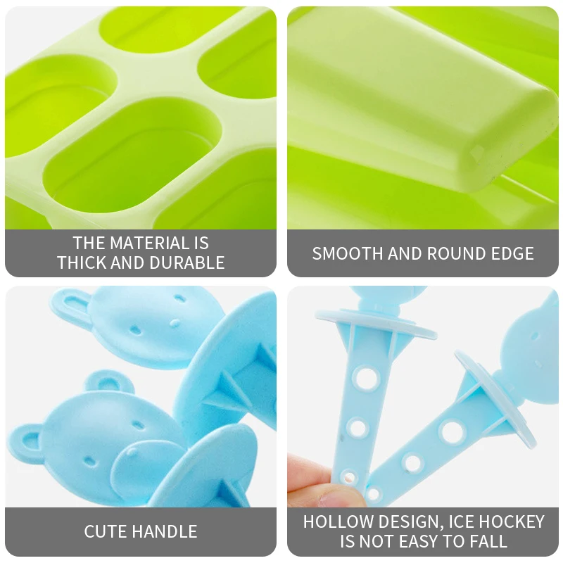 6 ячеек ручка медведя лоток для прессформы сковорода легко снимается кухонные