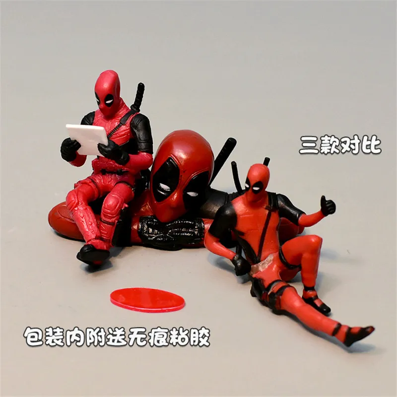 

2021 Deadpool small cheap small ornaments in-car motorcycle electric car battery car home mini figure