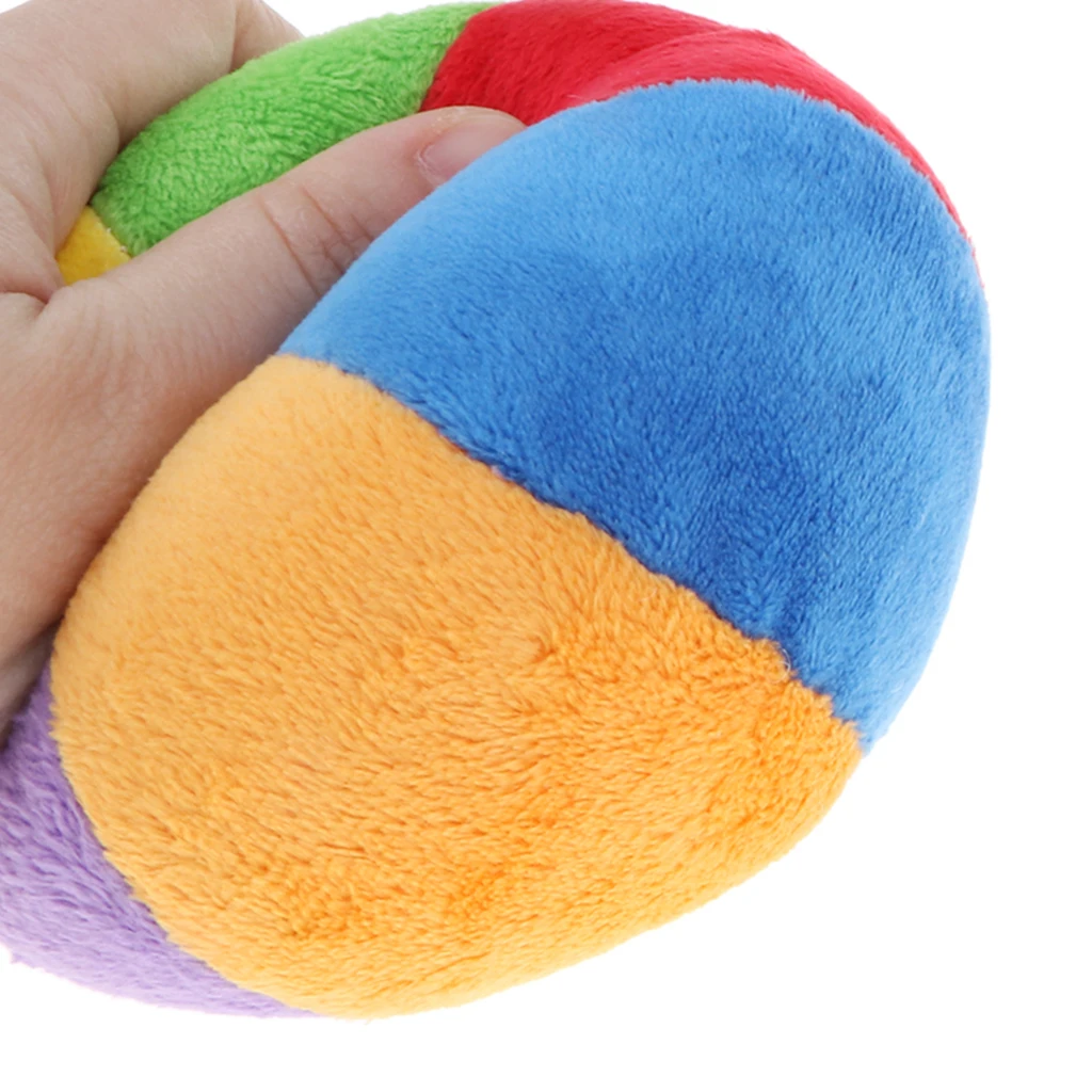 

4 Inch Soft Plush Rattle Ball Toy For Kids Baby Toddler Early Education