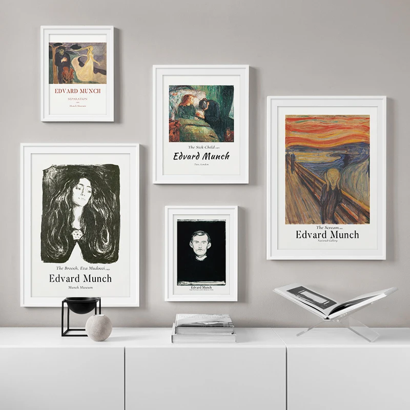 

World Famous Edvard Munch The Scream Separation The Sick Child Canvas Painting Art Print Poster Wall For Living Room Home Decor