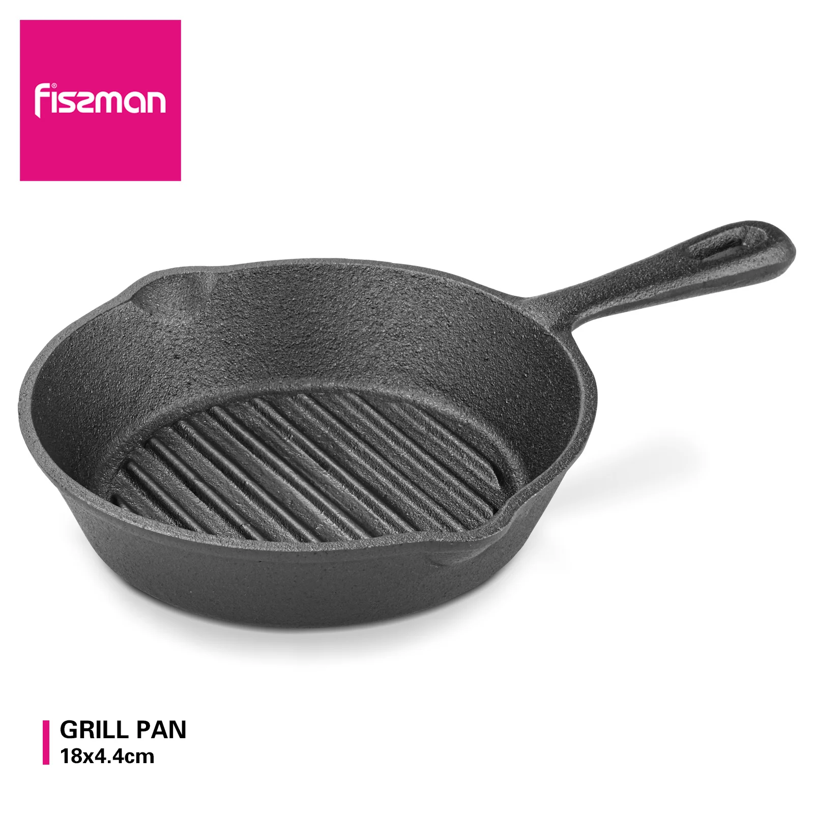

FISSMAN Cast Iron Grill Pan Stripe Thick-bottomed Pans Induction Cooker Steak Skillet