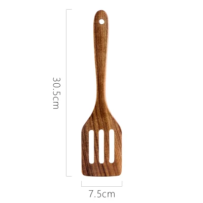 1Pc Slotted Turner 30,5 см деревянная лопатка, деревянная кухонная лопатка, шлицевая лопатка, антипригарные инструменты для приготовления пищи, блинная лопатка, деревянная кухонная утварь - Цвет: 1Pc Slotted Turner
