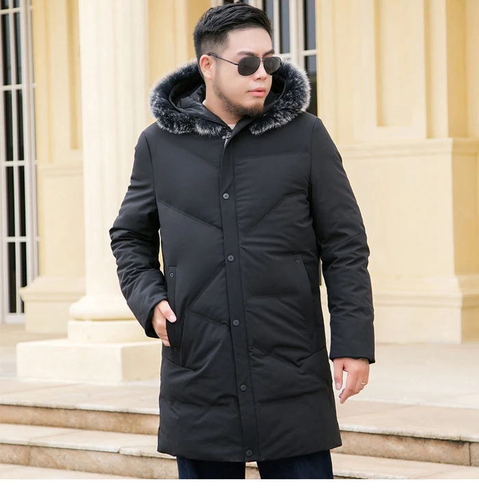 Плюс Размеры 5XL 6XL 7XL осень-зима пуховик Для Мужчин's Куртка–пуховик на 90% белом утином пуху Для Мужчин's Parker теплая куртка-пуховик