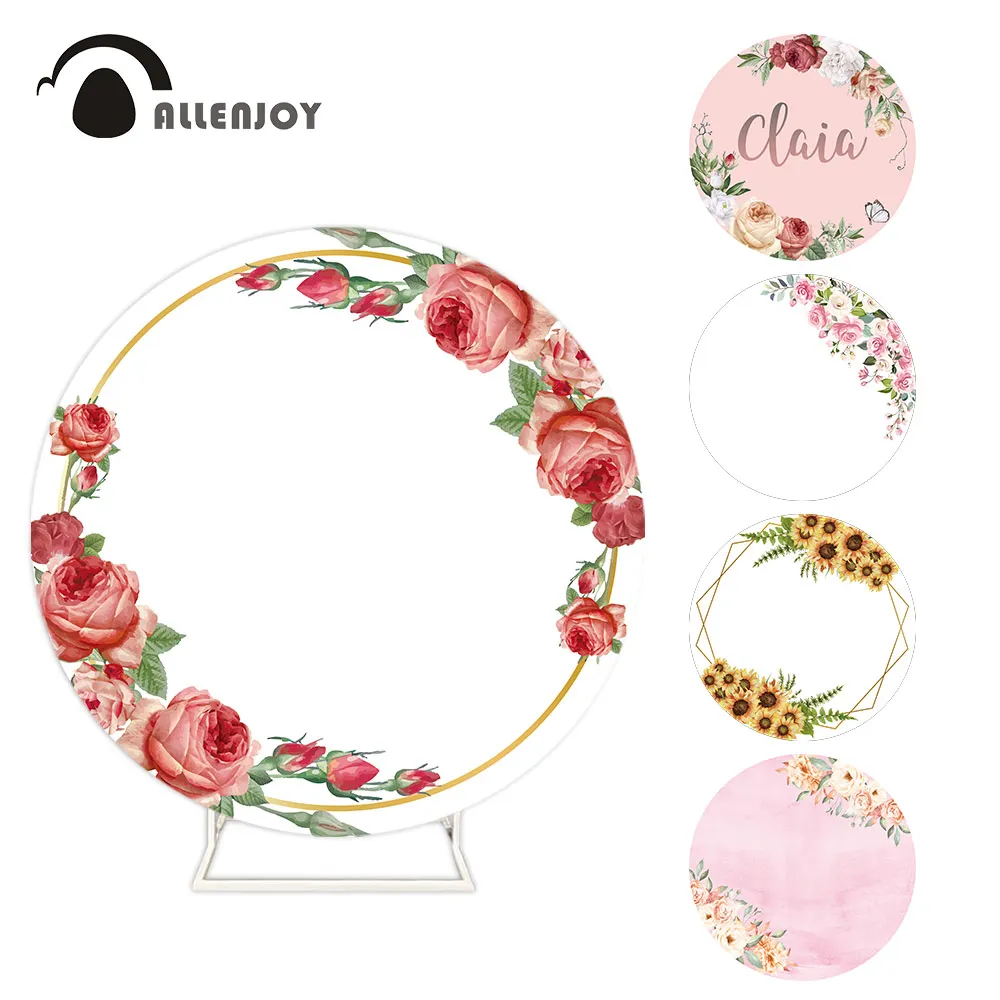 Allenjoy цветок листья фотобудка обои Свадьба Помолвка взрослых событие круглый фон