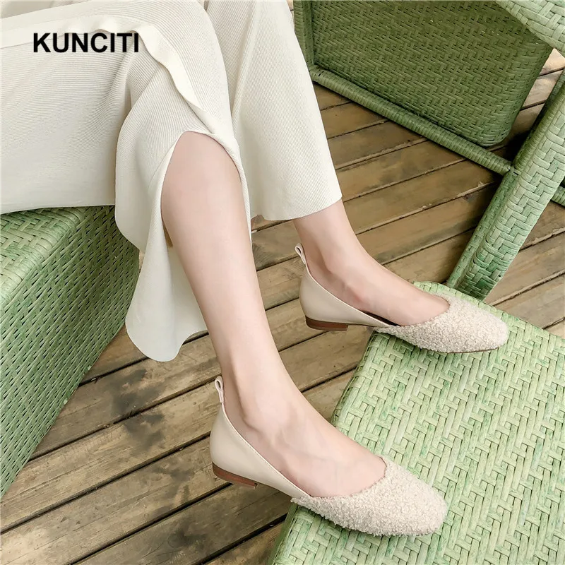 KUNCITI/; женская обувь на плоской подошве; женская кожаная обувь с ремешком на щиколотке; женская повседневная обувь; эспадрильи в европейском стиле; модная дизайнерская обувь; F9146
