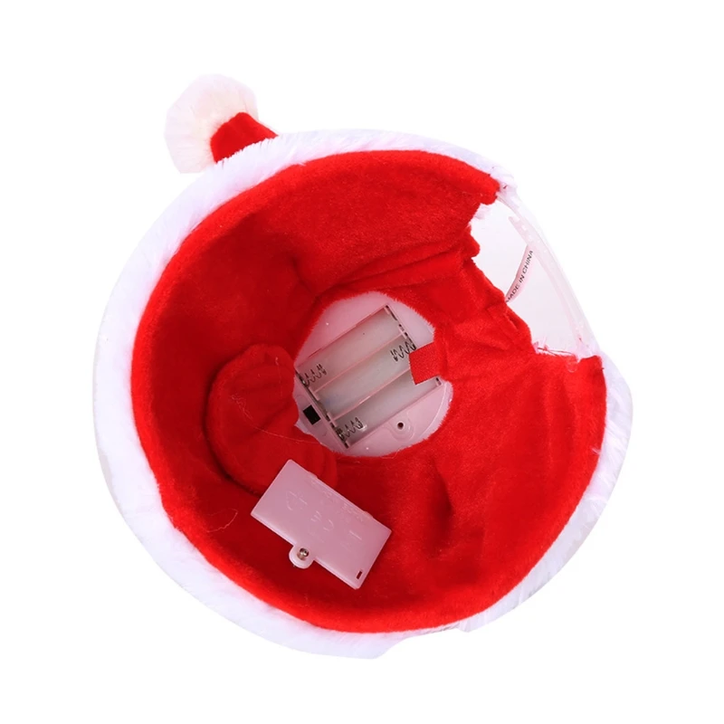 

Christmas Snapback Hat Funny Shaking Dancing Singing Santa Claus Cap Party Props Y1QD