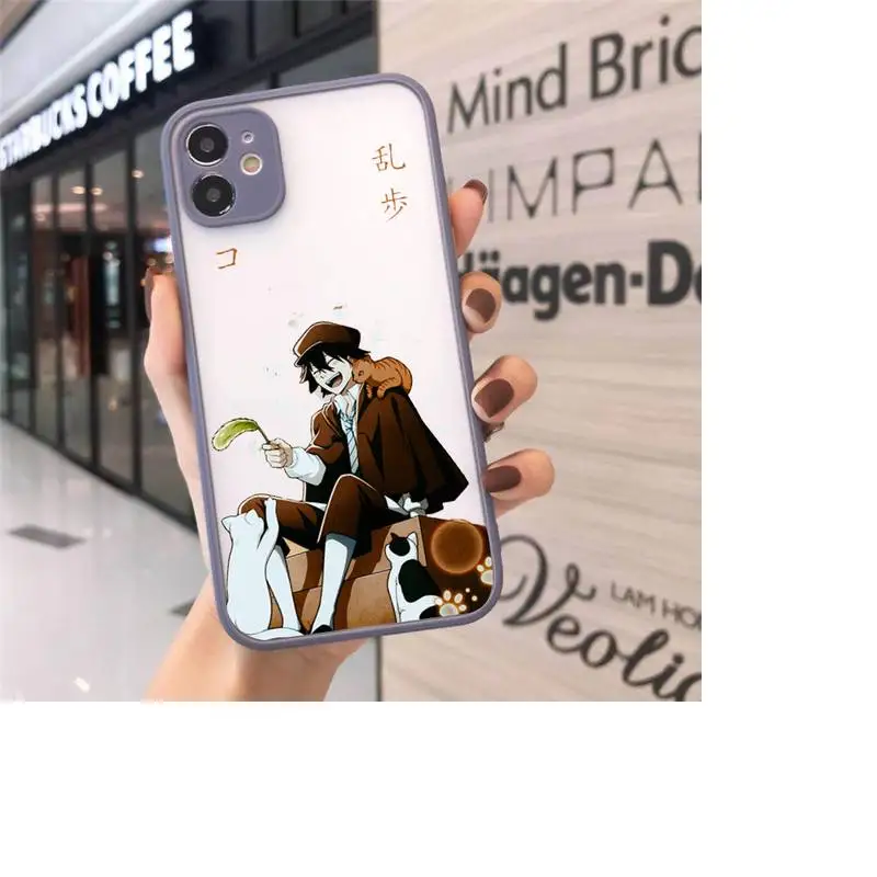 

Japan anime bungou stray dogs Phone Cases Matte transparent For Gray iPhone 12 Mini 11 Pro XR XS Max 7 8 Plus X Back Cover