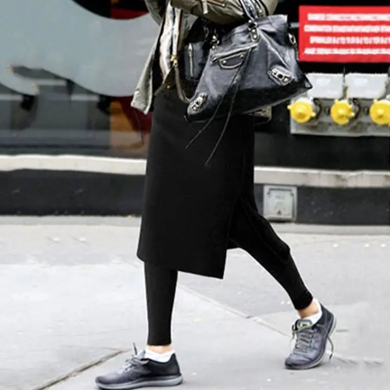 Юбка из двух частей с бархатной юбкой женская верхняя одежда осенне зимняя юбка