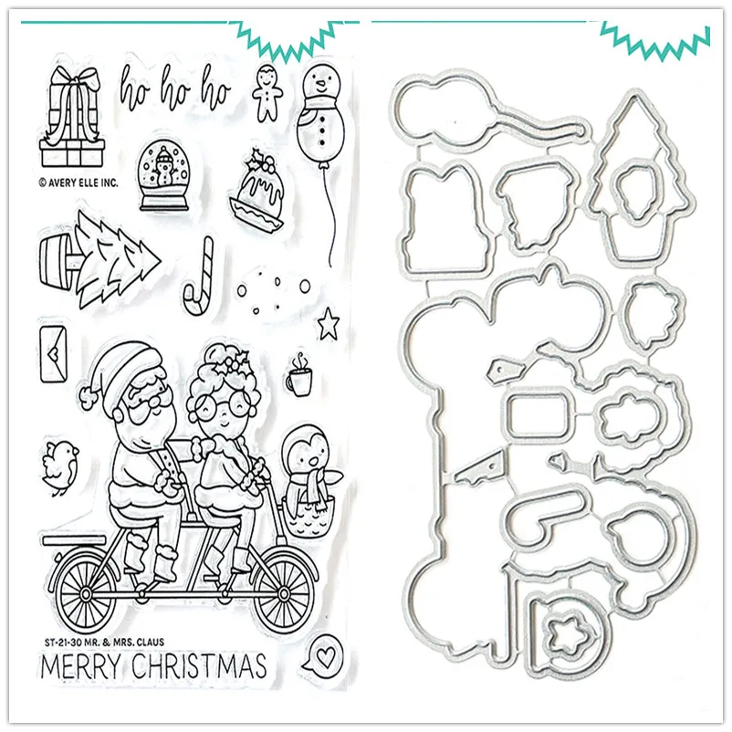

Christmas Claus Metal Cutting Dies and Stamps Scrapbooking Decorate Embossing Template Craft DIY Greeting Card Handmade 2021 New
