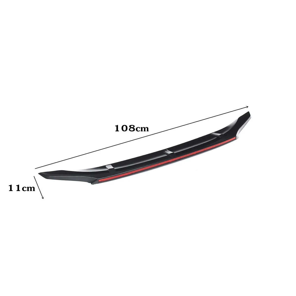 

Unpainted Black Led Brake Light Rear Spoiler Wing For 2016-2018 Honda-Civic 4DR Sedan ABS 108x11cm Auto Replacement Parts