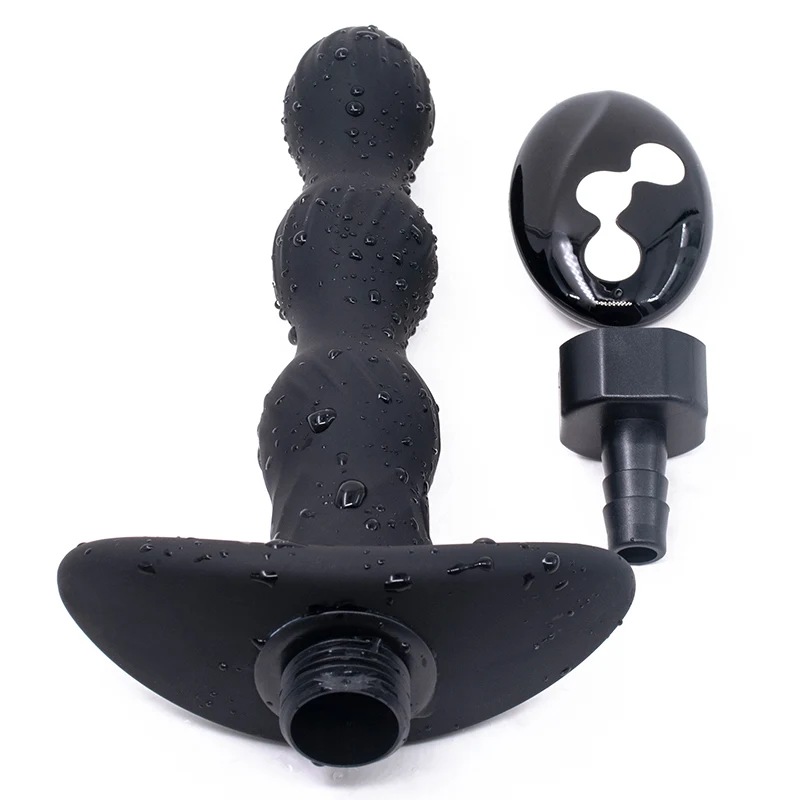 10 Speeds Shower Enema Vibrator Silicone Hollow Plug Anus Vaginal Cleaner Nozzle Toilet Bidet For Gay Prostata Massage | Красота и
