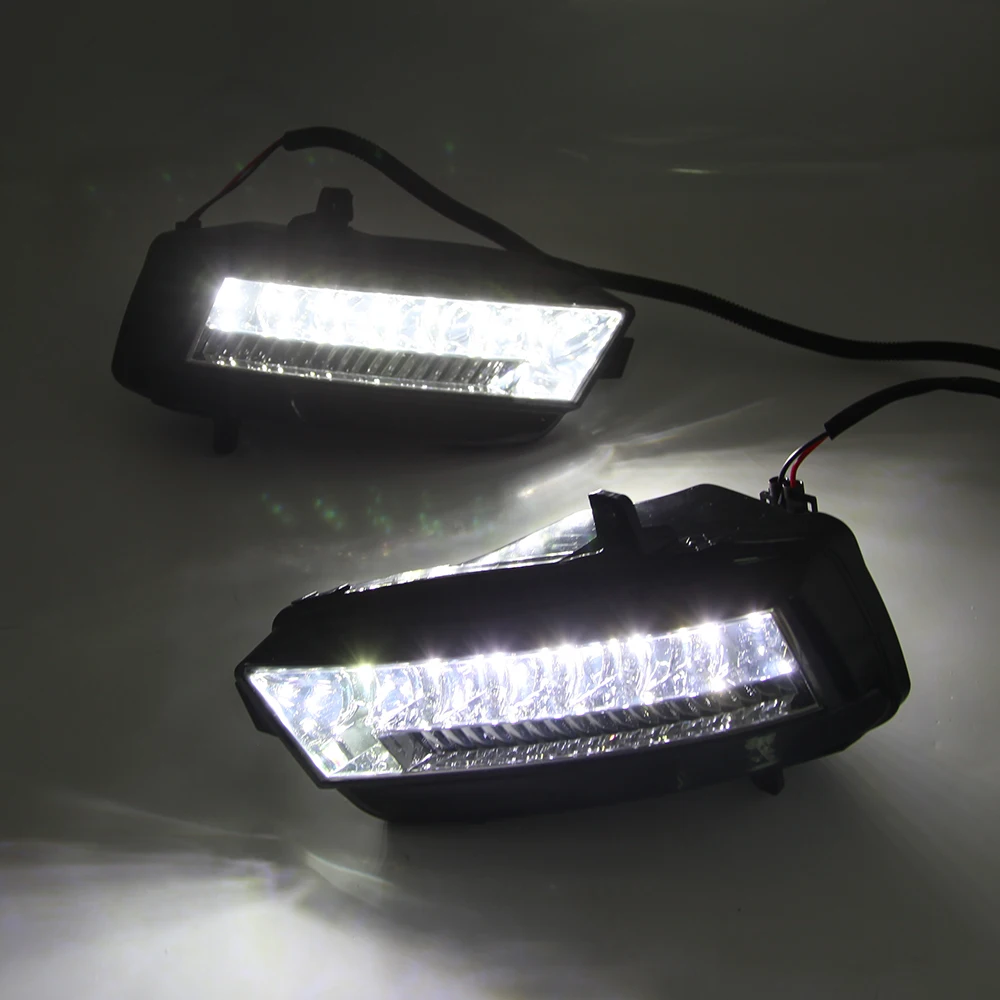 

1 Set LED For Volkswagen VW Golf 7 2013 2014 2015 DRL Daytime Running Lights Daylight With Turn Yellow Signal