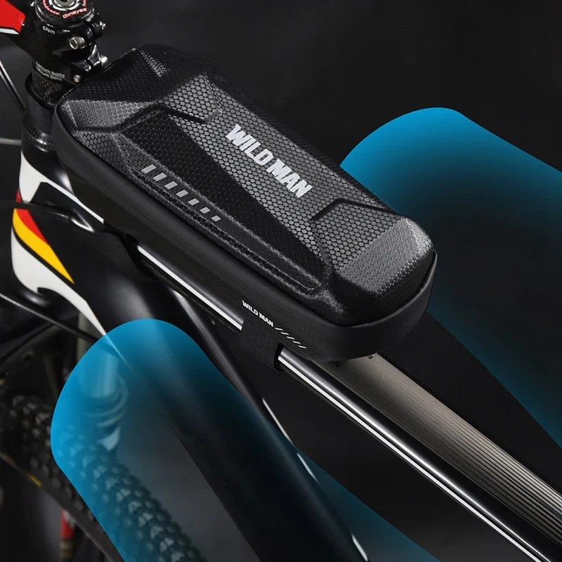

WILD MAN Bicycle Top Tube Front Beam Bag MTB Road Cycling Anti Pressure Shock Rainproof Bag Bicycle Bag