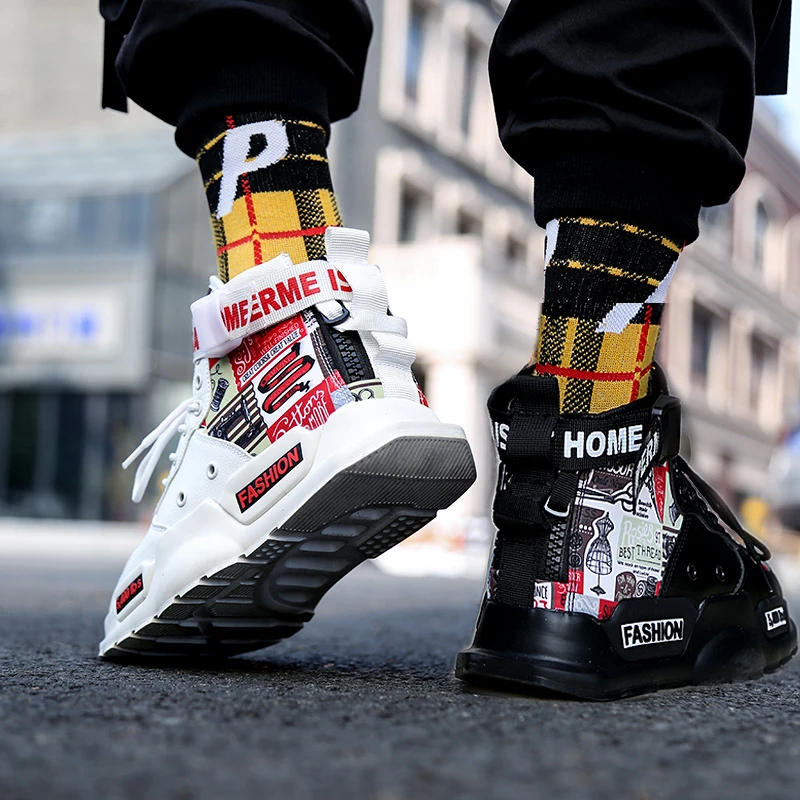 красовки кроссовки мужские кеды обувь Мужская повседневная с высоким берцем
