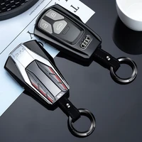 car key shell for audi a6 a4 a5 a7 a8 s7 b9 q5 q7 tt s 4m 8s line car key bag holder cover protection case keychain accessories