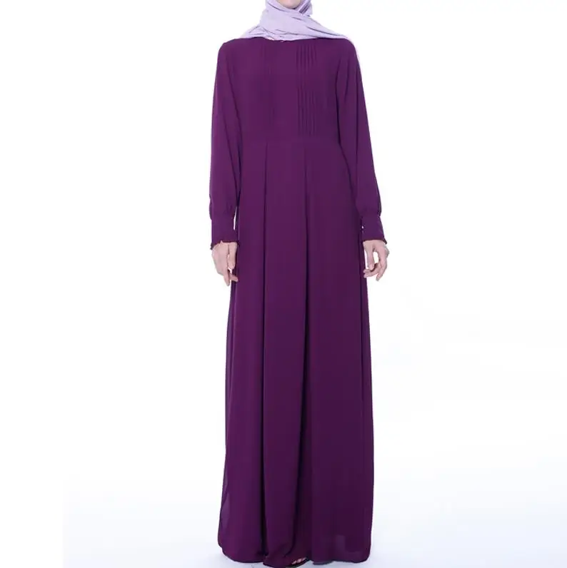 Rose purple dress Vestidos арабский абайя Дубай длинное мусульманское платье для женщин Caftan Пакистан турецкие исламские платья Хиджаб Кафтан одеяние мусульмане Longue - Цвет: Rose purple dress