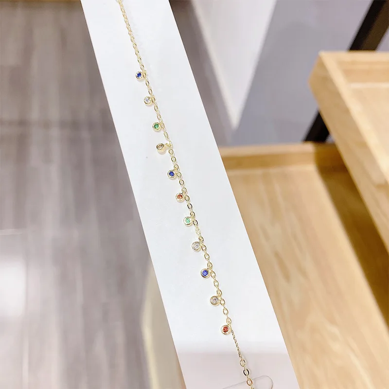 

Wholesale Korean Hot Selling Bracelet Color Zircon Fashion Accessories Female Ornament