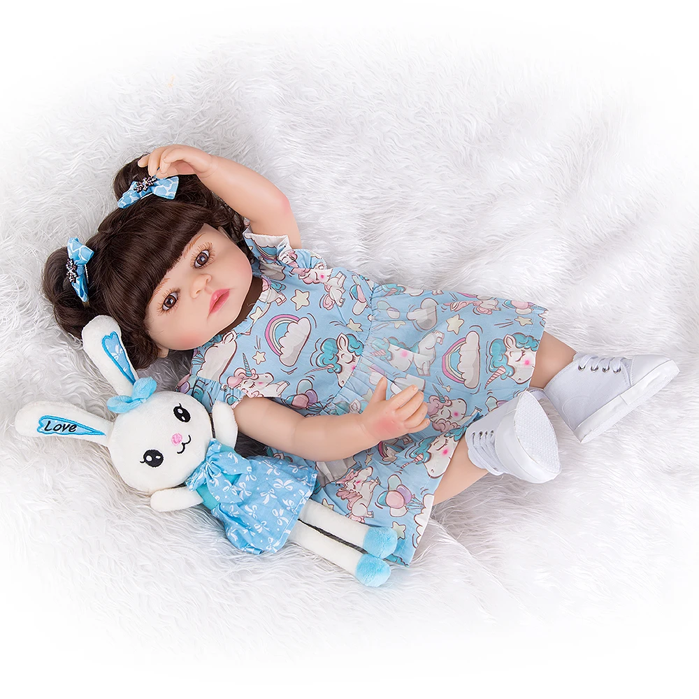 KEIUMI новая милая Кукла Reborn boneca 55 см 22 дюйма Baby Girl игрушка малыш Playmate подарок на день
