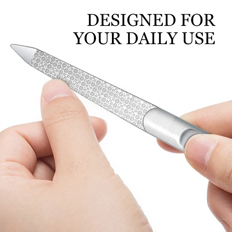 1 шт. профессиональная пилка для ногтей из нержавеющей стали буфер металлический