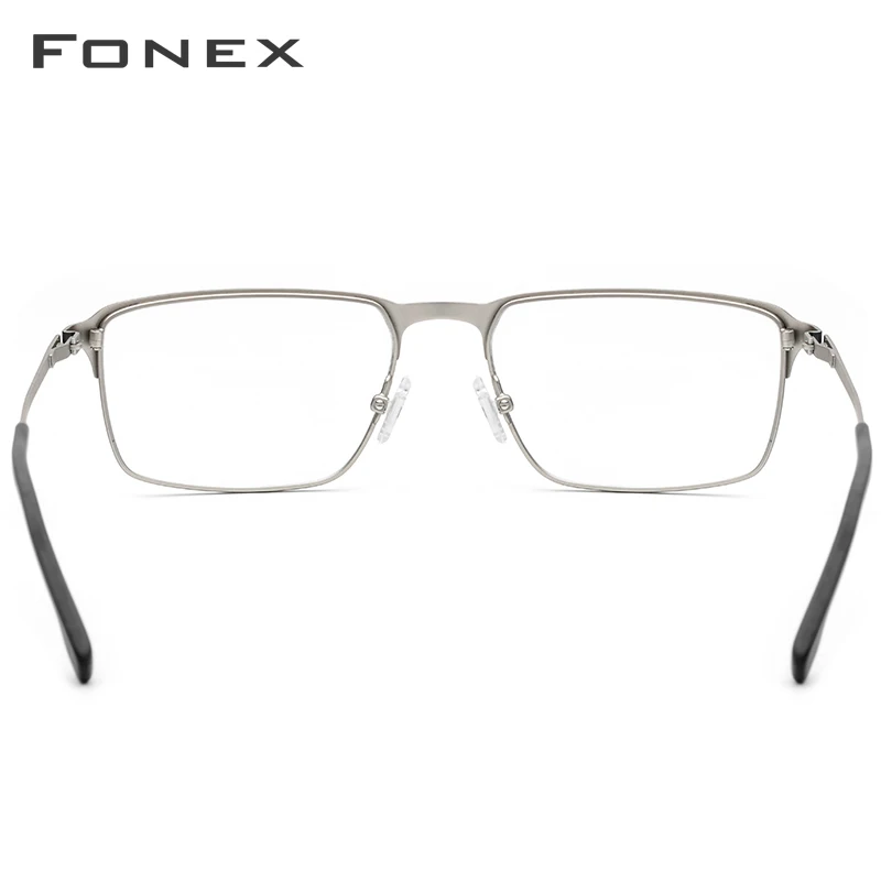 FONEX, сплав, очки, мужские, по рецепту, оправа для очков, ультра-светильник, полная оправа, квадратные, для близорукости, оптические оправы, Безвинтовые очки 7052
