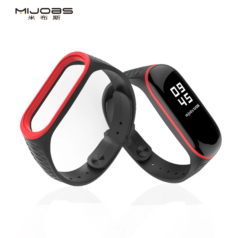 Силиконовый ремешок для Xiaomi Mi Band 3 4 спортивные аксессуары смарт часов