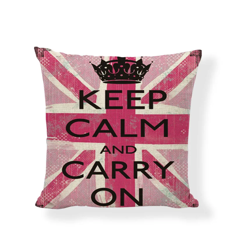 Высококачественный чехол для подушки серии Keep Calm Мультяшные наволочки Love London