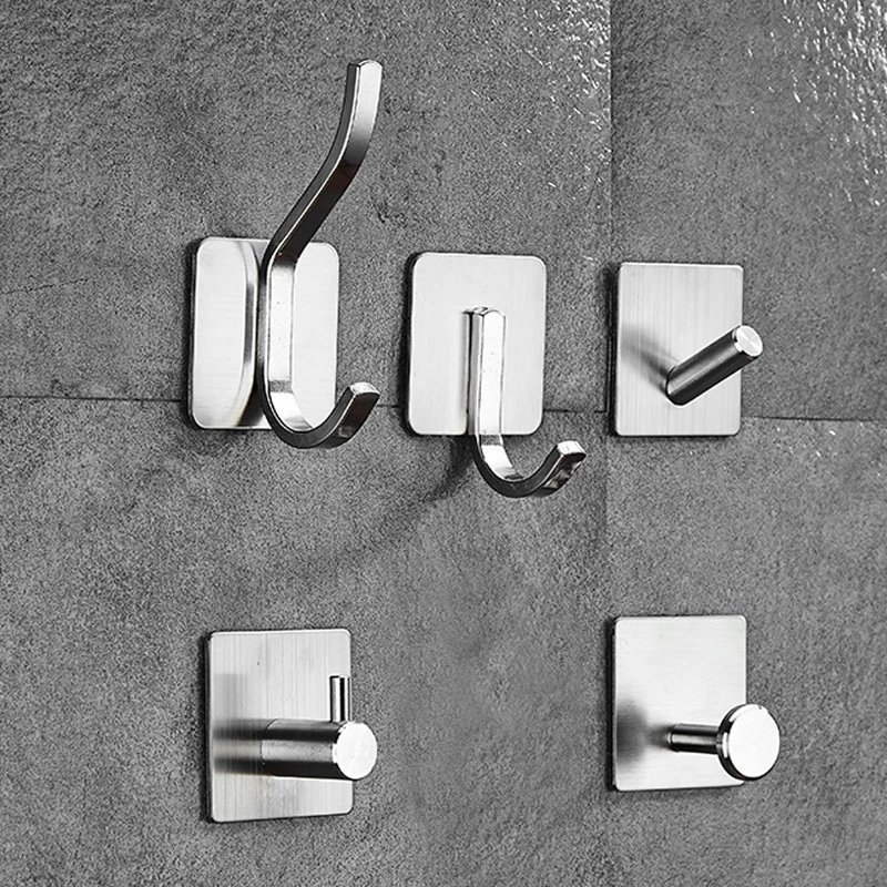 Kitchen Seamless Paste Wall Hook Nail-free Bathroom Towel Hook Kitchen Storage Hook Household Multifunctional Hook