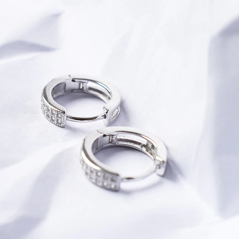 F стразы Стерлинговое Серебро 925 пробы клипсы для женщин кубический цирконий