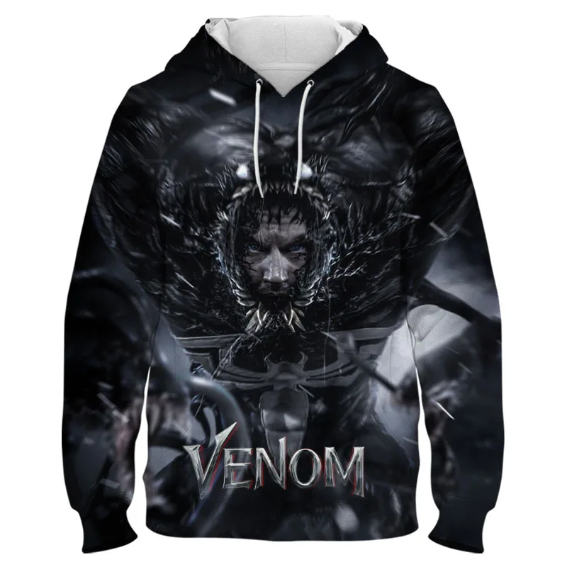 Marvel New 3d veneno sudadera con araña película periférica hombres Otoño/suéter con capucha