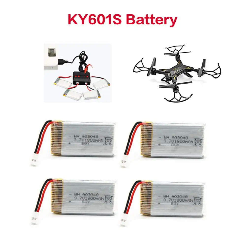 KY601S батарея 3,7 в 1800 мАч Lipo батарея Квадрокоптер KY601S Радиоуправляемый Дрон зарядное устройство 4 в 1 игрушки аксессуары Запчасти