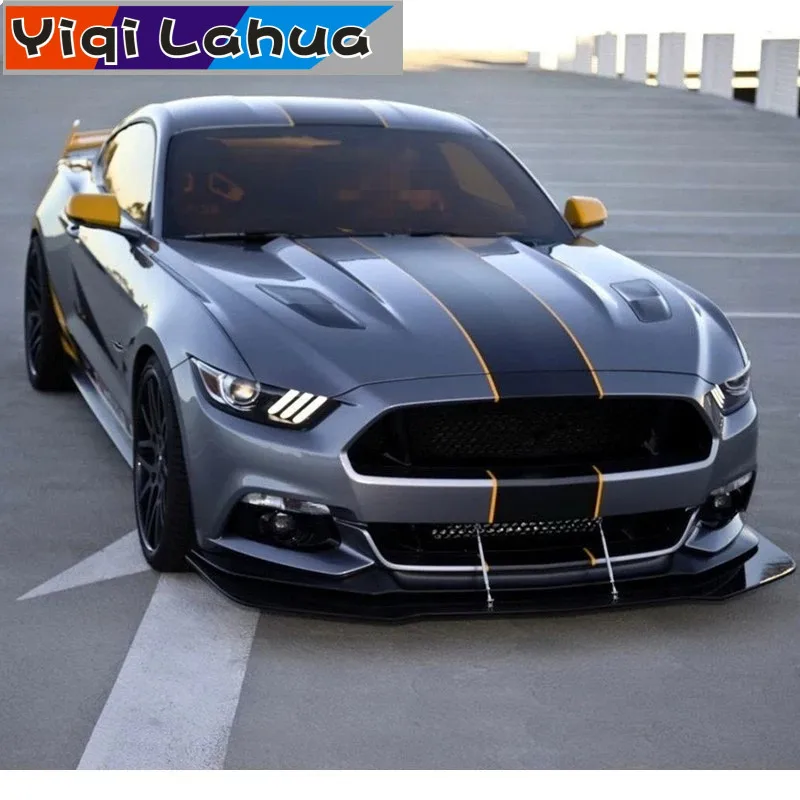 

1 партия, автомобильные виниловые наклейки на передний и задний бампер Ford Mustang GT