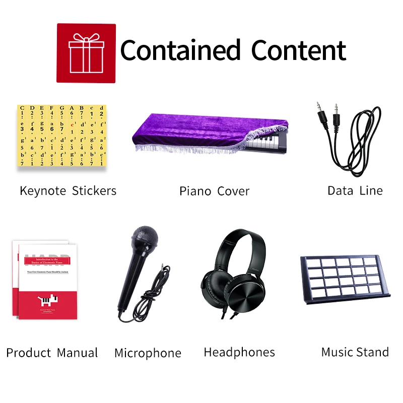 

61Keys Electronic Piano Keyboard Synthesizer Profissional Intelligent Digital Musical Instrument Portable For Children's Adults