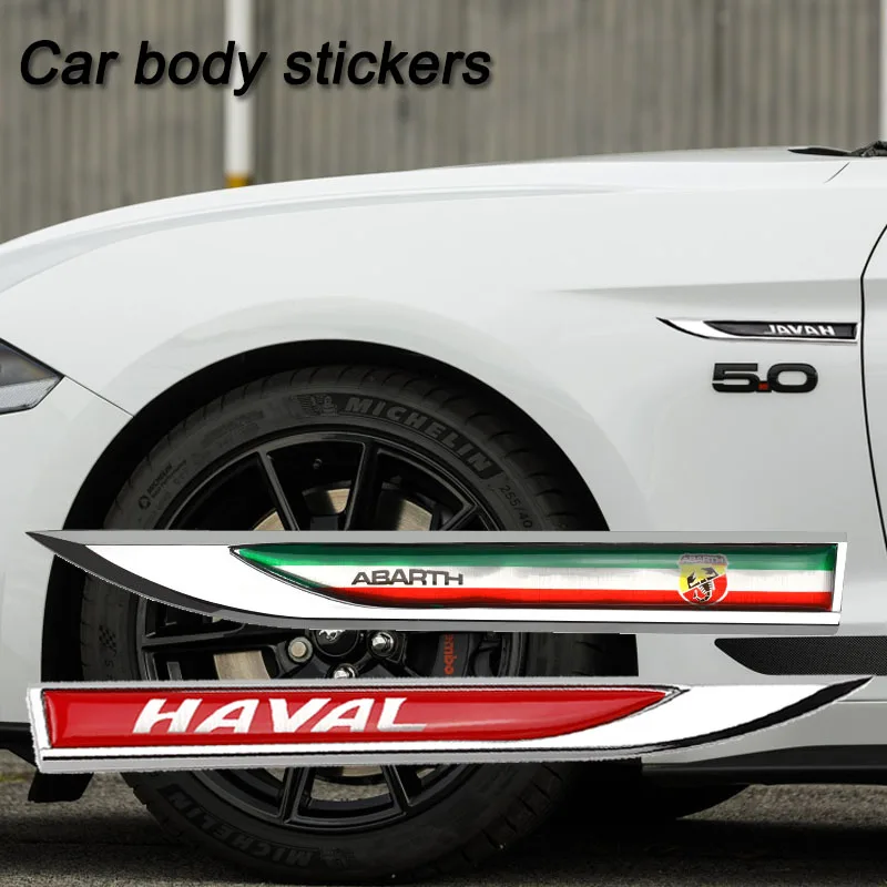

2pcs Car Emblem Car Fender Sides Metal Blade Sticker Decal for Nismo Nissans Skyline Juke X-trail Almera 2021 Car Accessories
