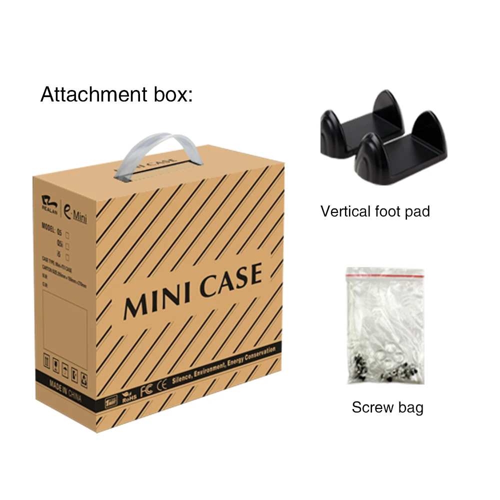 

E.mini cheap oem mini itx htpc computer case E-3015 with power supply SGCC 0.6mm three colors