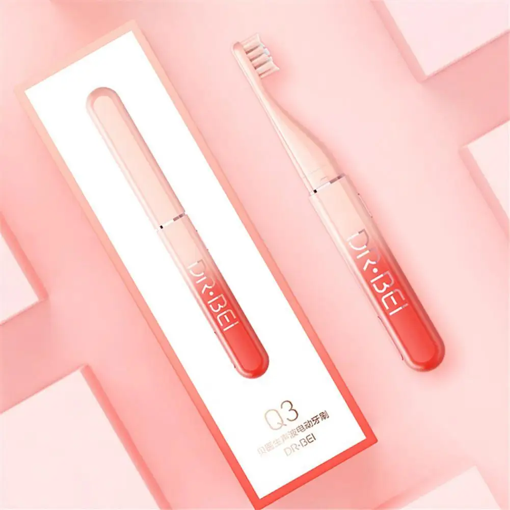 

70% Hot Sale DRBEI Q3 Toothbrush Lipstick Shape Rechargeable Soft Bristles Electric Cleaning Toothbrush for Home