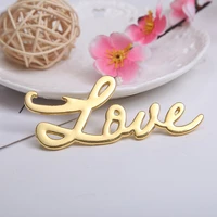 wedding favors for guests love shape bottle opener creative zinc alloy beer opener two colors avaliable gold silver 10 x 4 cm