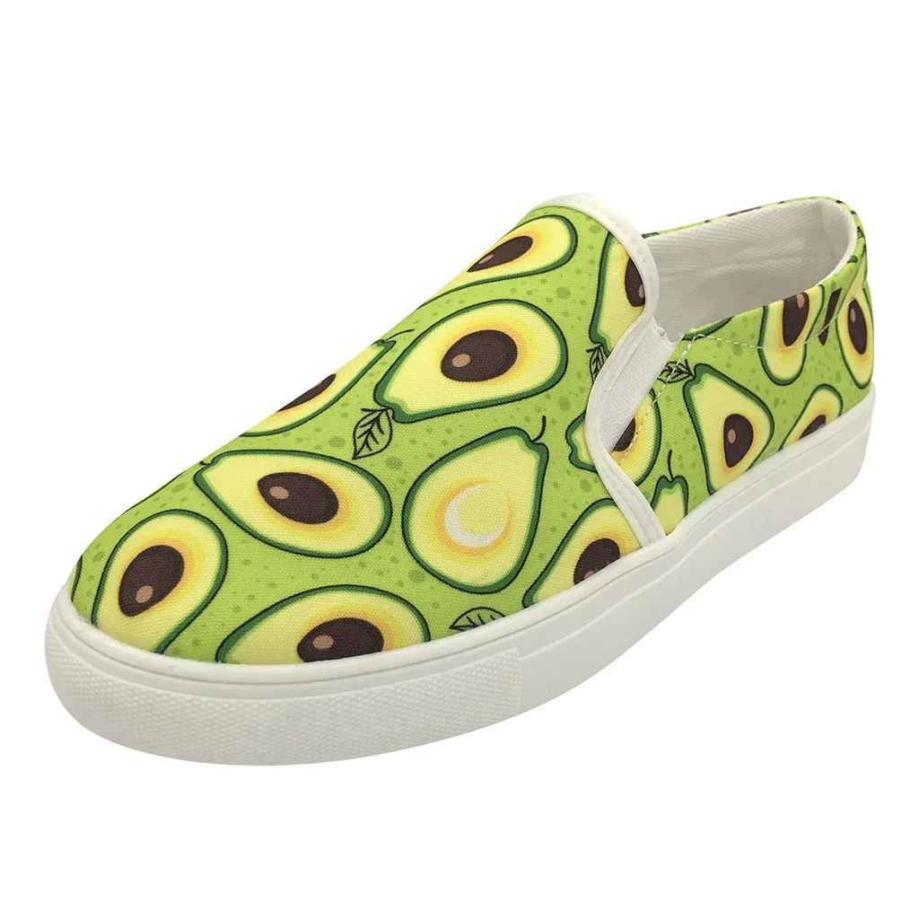 Женская Вулканизированная обувь кеды ботинки авокадо женские нескользящие