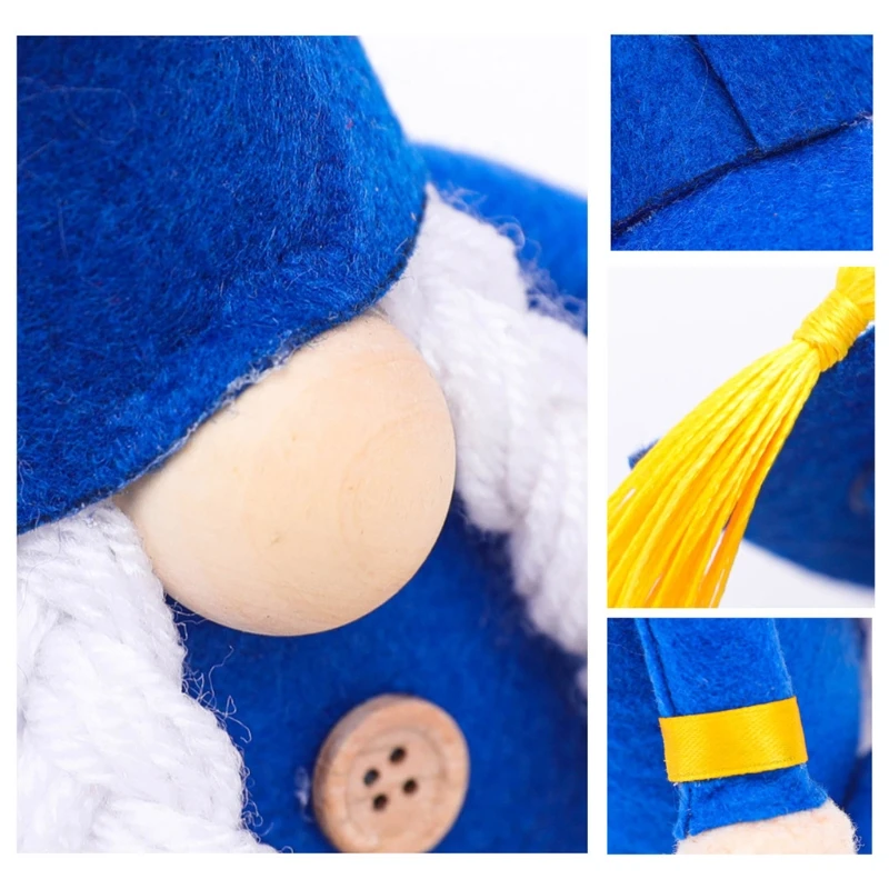 

2021 Graduation Gnomes Blue Grad Swedish Tomte Gnome Graduation Decorations Gift 23GB
