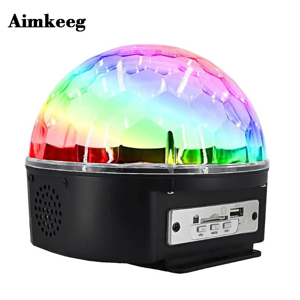 Мини 6 LED RGB Расширенный голосовой контроль сценический светильник светодиодный